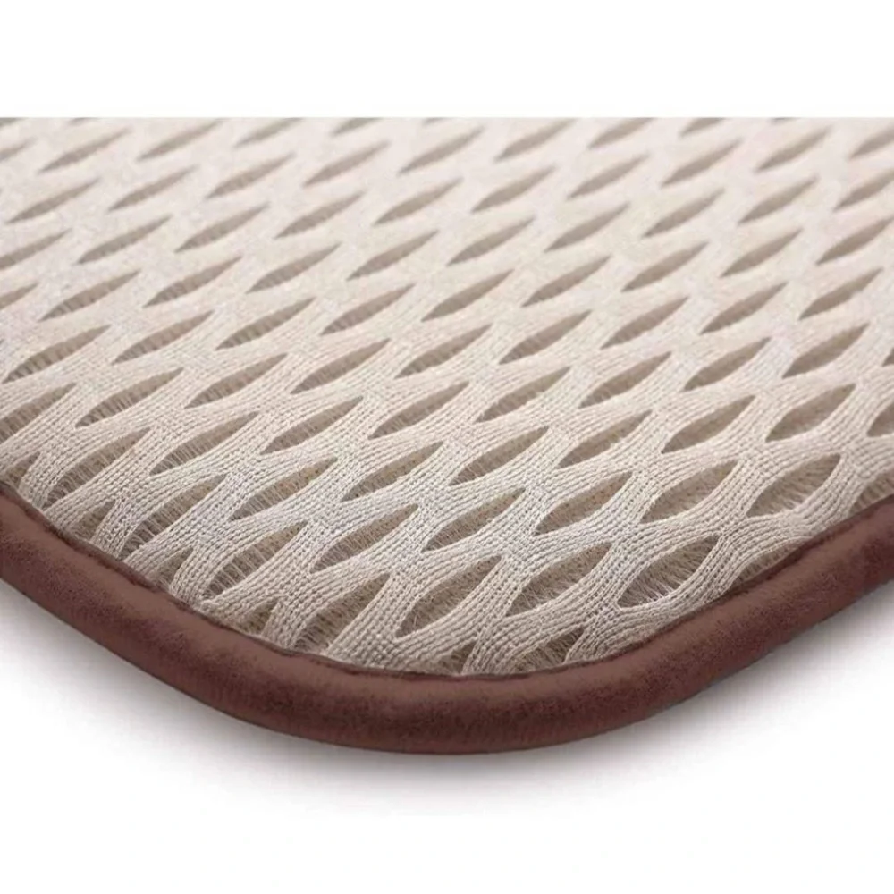 Absorbent Memory Foam Bath Mat, Non Slip Cozy Microfiber (17”x24”) Brown
